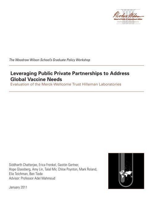 Leveraging Public Private Partnerships to Address Global Vaccine ...