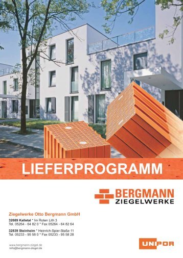 Lieferprogramm 8 - Ziegelwerk Otto Bergmann GmbH