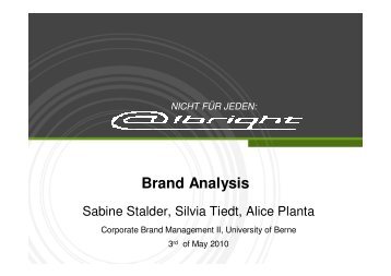 Brand Analysis - Branding-Institute