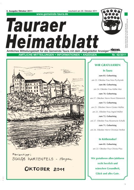 Tauraer Heimatblatt - Burgstädt