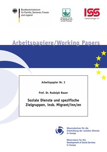 Arbeitspapier Nr. 3 - Soziale Dienste in Europa