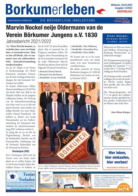 30.03.2022 / Borkumerleben - Die wöchentliche Inselzeitung