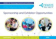 CENSIS 7th Tech Summit Sponsorship and Exhibitor Opportunities 2022