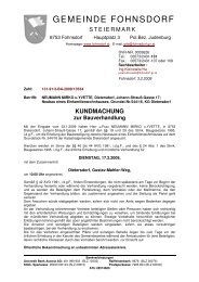 KUNDMACHUNG zur Bauverhandlung - Gemeinde Fohnsdorf