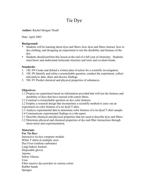 Chemicals & Dyes Used in the Textile Industry - Video & Lesson Transcript