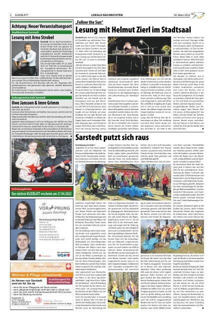 KLEEBLATT Osterausgabe 30.3.2022