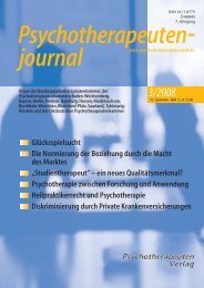 Psychologische/n Psychotherapeut - Psychotherapeutenjournal