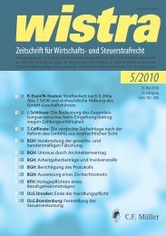 BGH - wistra - Zeitschrift für Wirtschafts- und Steuerstrafrecht