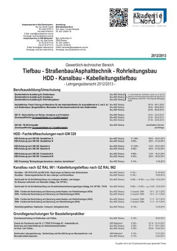 Tiefbau - Straßenbau/Asphalttechnik - Rohrleitungsbau HDD ...