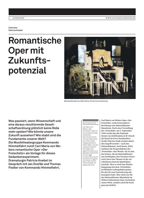 Theatermagazin - Nationaltheater Mannheim April 2022