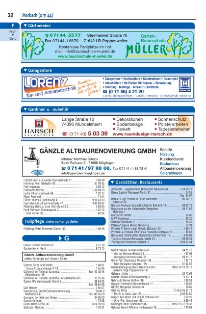 Marbach am Neckar und Umgebung ÖTB 22/23