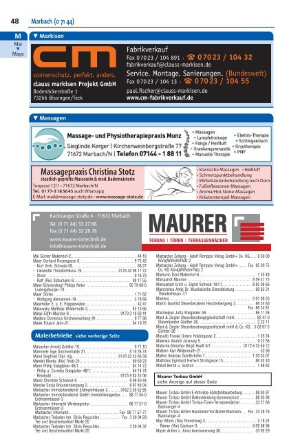 Marbach am Neckar und Umgebung ÖTB 22/23