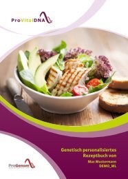 ProVitalDNA - Rezeptbuch zum Weight Sensor