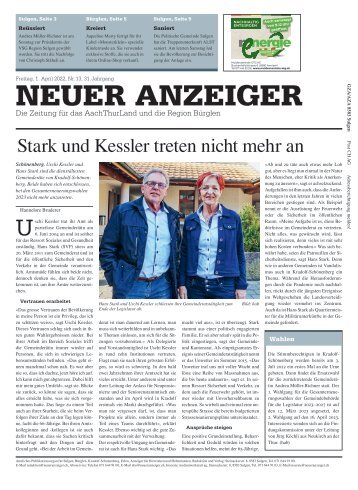 Neuer Anzeiger 1. April 2022