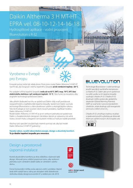 Tepelná čerpadla Daikin Altherma 3 katalog a ceník 2022