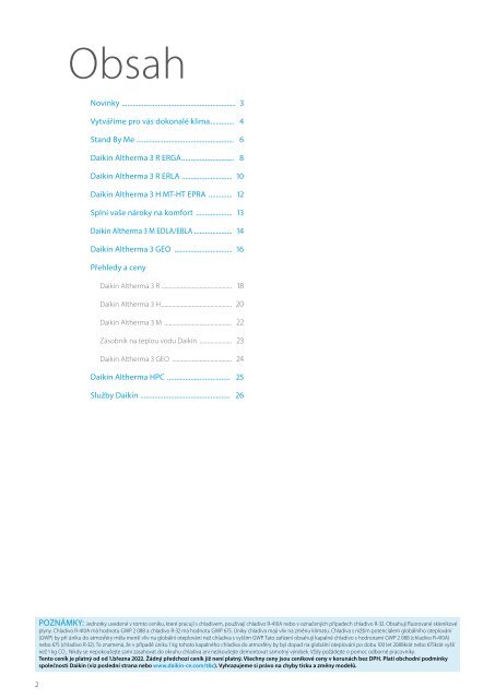 Tepelná čerpadla Daikin Altherma 3 katalog a ceník 2022