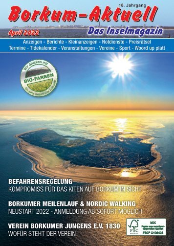 Borkum-Aktuell - Das Inselmagazin April-Ausgabe 2022