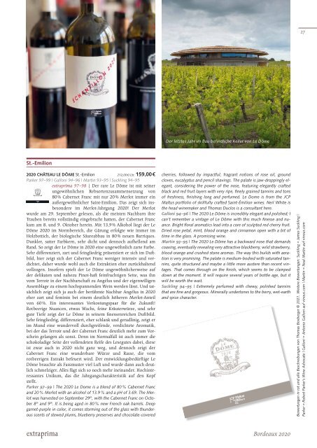 Extraprima Bordeaux 2020-Subskription – Offerte-verfügbarer Weine