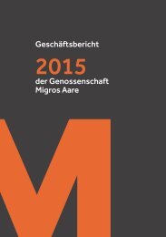 Geschäftsbericht der Migros Aare 2015