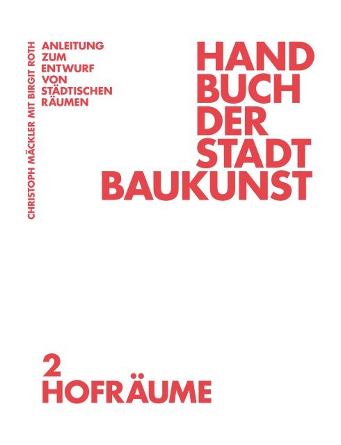 Handbuch der Stadtbaukunst 2 Hofräume