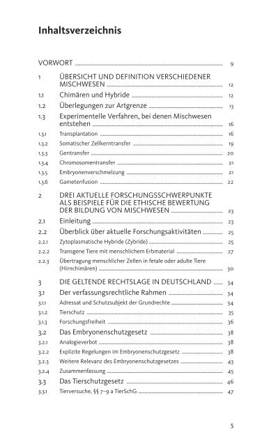 Mensch-Tier-Mischwesen in der Forschung - Deutscher Ethikrat