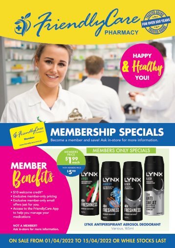 FriendlyCare Pharmacy April Catalogue