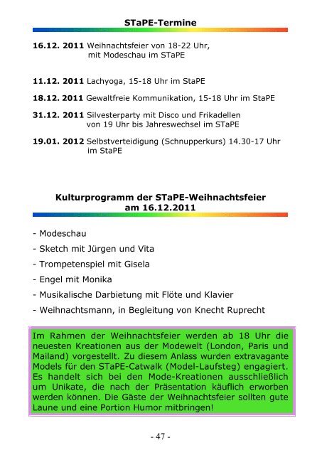 Herzlich Willkommen bei der Weihnachtsfeier am 16.12 ... - HSsK