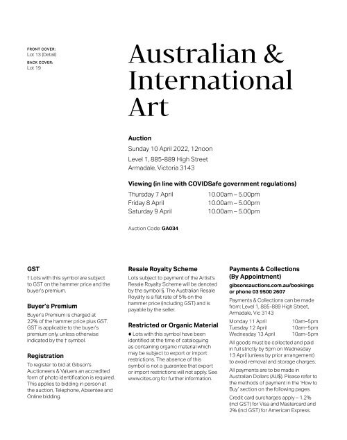GA034 - Australian and International Art