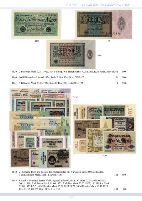 99. Auktion - Banknoten & Notgeld - Emporium Hamburg