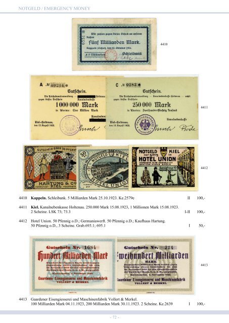 99. Auktion - Banknoten & Notgeld - Emporium Hamburg