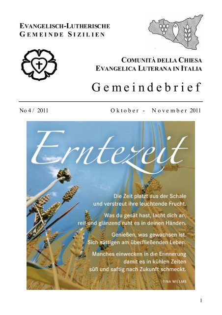 Oktober - November - Chiesa evangelica Luterana Comunità Sicilia ...
