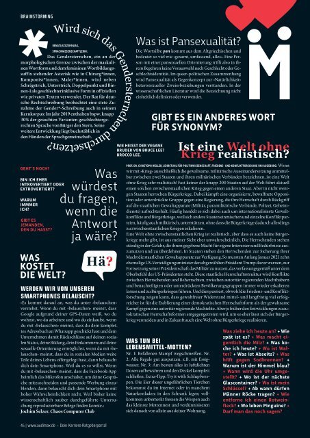 audimax Wi.Wi. 2-2021 - Karrieremagazin für Wirtschaftswissenschaftler 