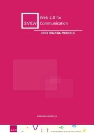 Web 2.0 for Communication - SVEA