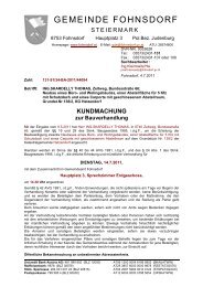 KUNDMACHUNG zur Bauverhandlung - Gemeinde Fohnsdorf