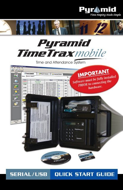 QUICK START GUIDE Pyramid TimeTrax Mobile SERIAL/USB MODEL