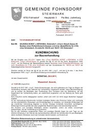 KUNDMACHUNG zur Bauverhandlung - Gemeinde Fohnsdorf