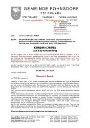 KUNDMACHUNG zur Bauverhandlung - Gemeinde Fohnsdorf