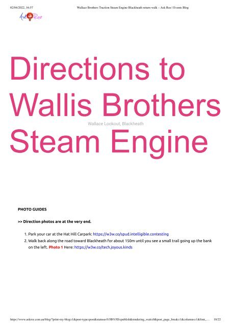 Wallace Brothers Traction Steam Engine Blackheath return walk – Ask Roz Blue Mountains