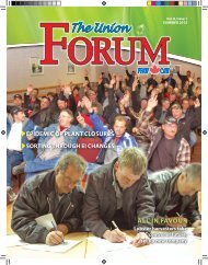 The Union Forum Summer 2012 - Fishermen, Food and Allied Workers