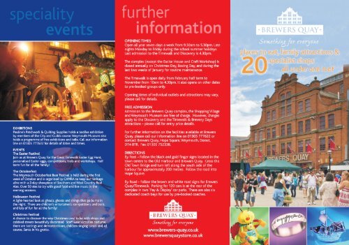 Brewers Quay Tourism Leaflet - Tourismleafletsonline.com