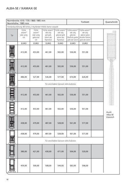 Preisliste Massivholz 2022