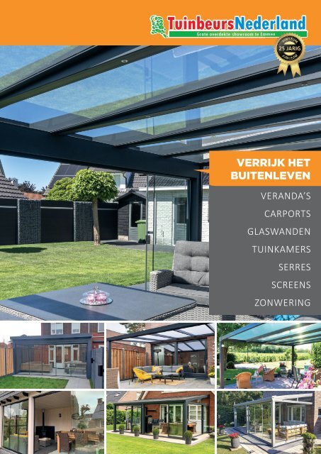 Aluminium terrasoverkappingen, tuinkamers, serres, glaswanden, zonwering en screens