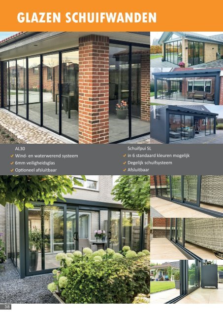 Aluminium terrasoverkappingen, tuinkamers, serres, glaswanden, zonwering en screens