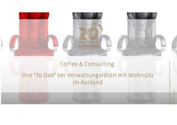 Coffee & Consulting: Ihre To Dos bei Verwaltungsräten mit Wohnsitz im Ausland