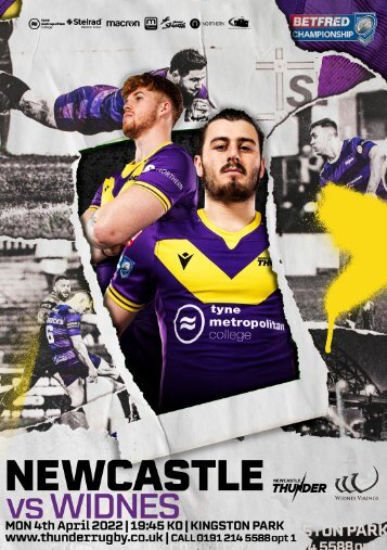 Thunder vs Widnes programme 2022