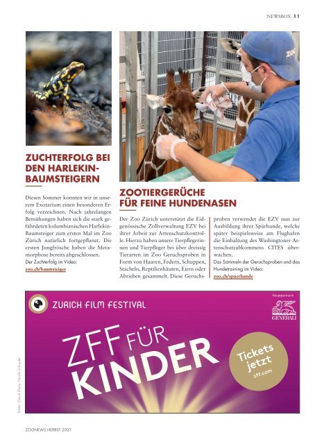 Zoonews-Magazin Herbst 2021