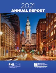 Pennsylvania Convention Center and Philadelphia Convention and Visitors Bureau 2021 Annual Report