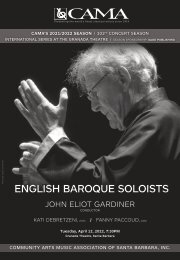 CAMA Presents English Baroque Soloists ⫽ John Eliot Gardiner, conductor ⫽ Tuesday, April 12, 2022 ⫽ The Granada Theatre, Santa Barbara, California ⫽ 7:30PM