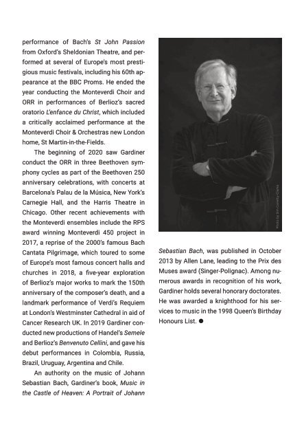 CAMA Presents English Baroque Soloists ⫽ John Eliot Gardiner, conductor ⫽ Tuesday, April 12, 2022 ⫽ The Granada Theatre, Santa Barbara, California ⫽ 7:30PM