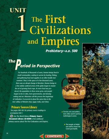 prehistory and first civilizations Glencoe world history: modern times chapter 1: the first civilizations and empires, prehistory–ad 500 the first civilizations and empires, prehistory-ad 500. prehistory and first civilizations Glencoe world history: modern times chapter 1: the first civilizations and empires, prehistory–ad 500 the first civilizations and empires, prehistory-ad 500.